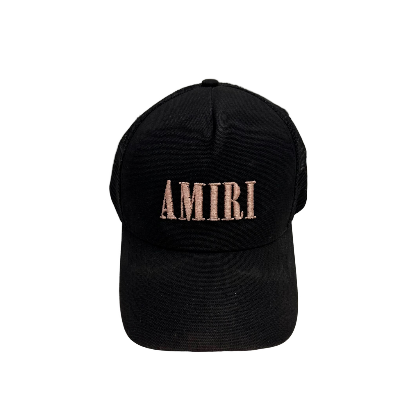 Amiri Core Logo Trucker Hat 'Black/Peach' (Pre-Owned)