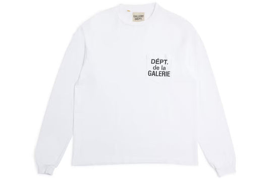Gallery Dept. De La GALERIE L/S Pocket T-shirt 'White/Black'