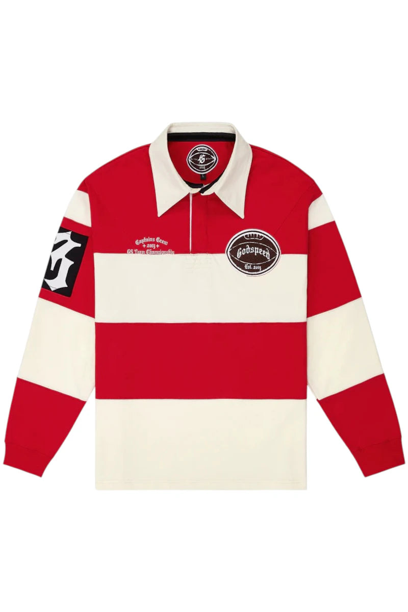 Godspeed Classic Field Rugby Shirt Cream/Red