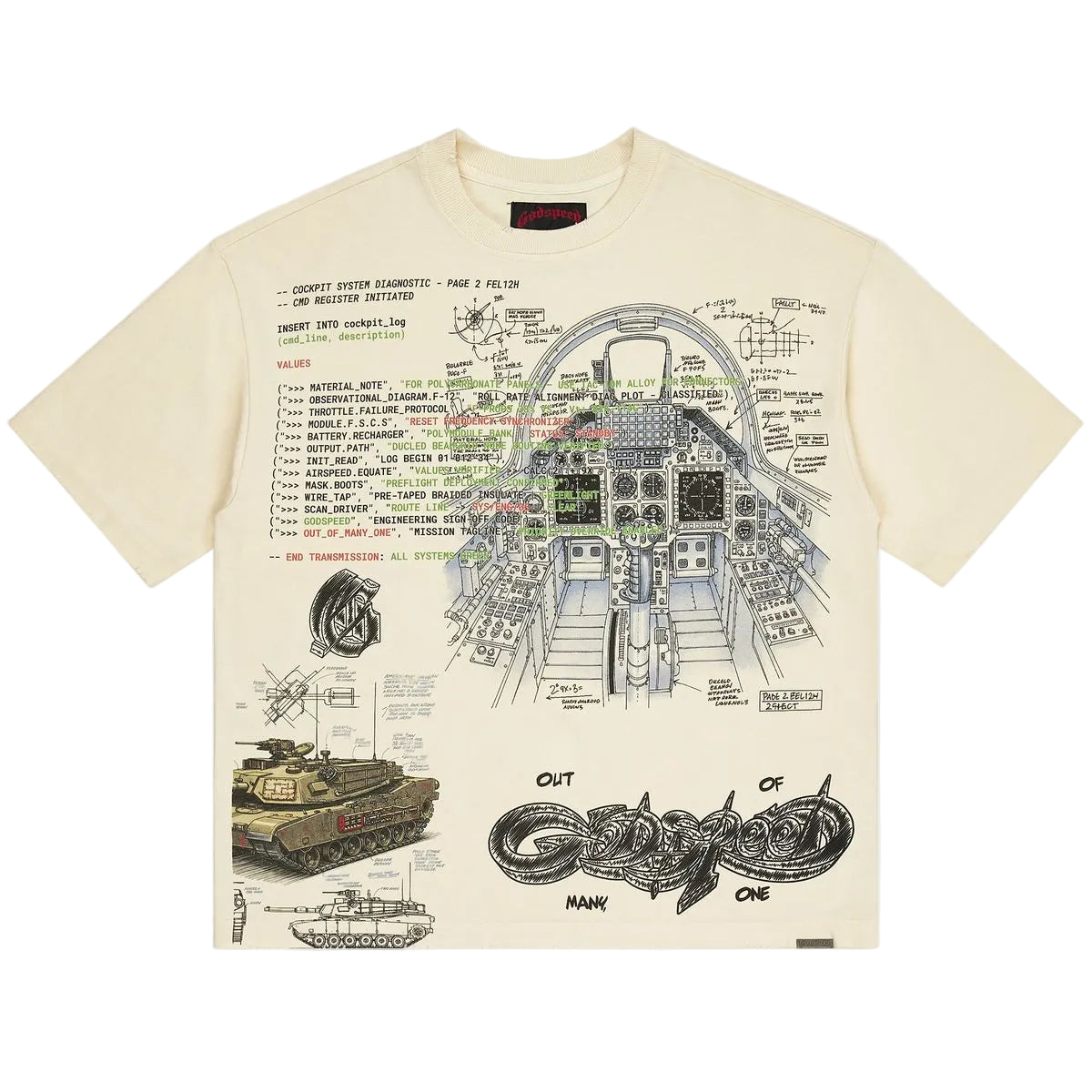 Godspeed Art Of War T-shirt (Bone)