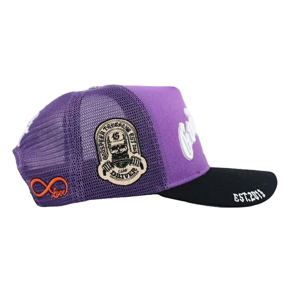 Godspeed Forever Trucker Hat (Purple/Black) - back view