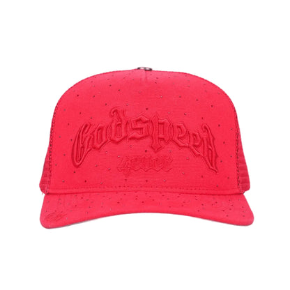 Godspeed Forever Trucker Hat VVS (Red) - front view