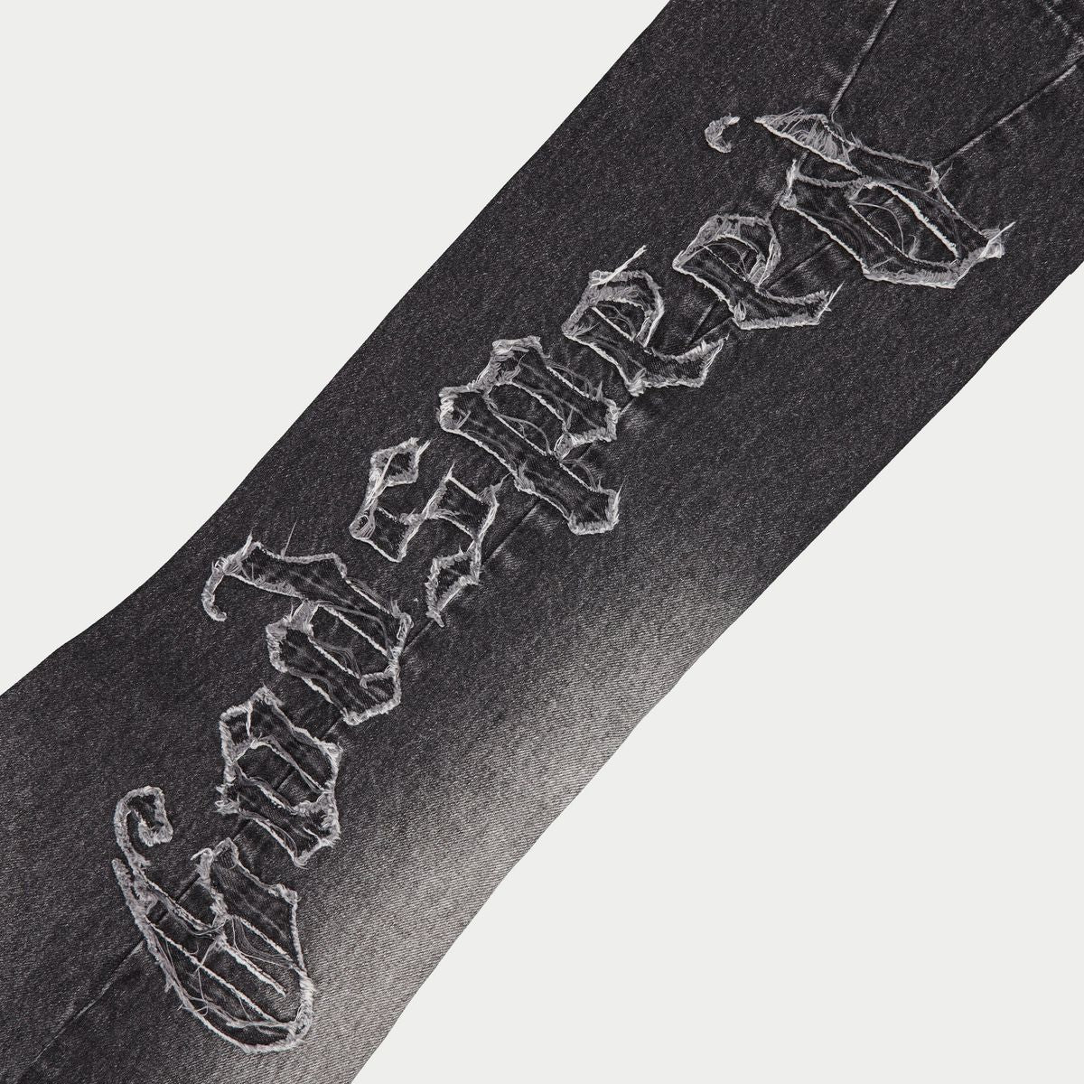 Godspeed OG Logo Flared Denim Stitched Jeans (Grey Wash)