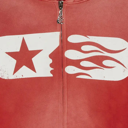 Hellstar Studios Zip Hoodie 'Red'