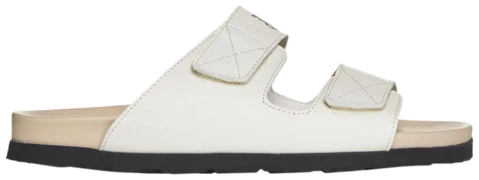 Sandalias con estampado del logotipo de Palm Angels en piel color blanco roto