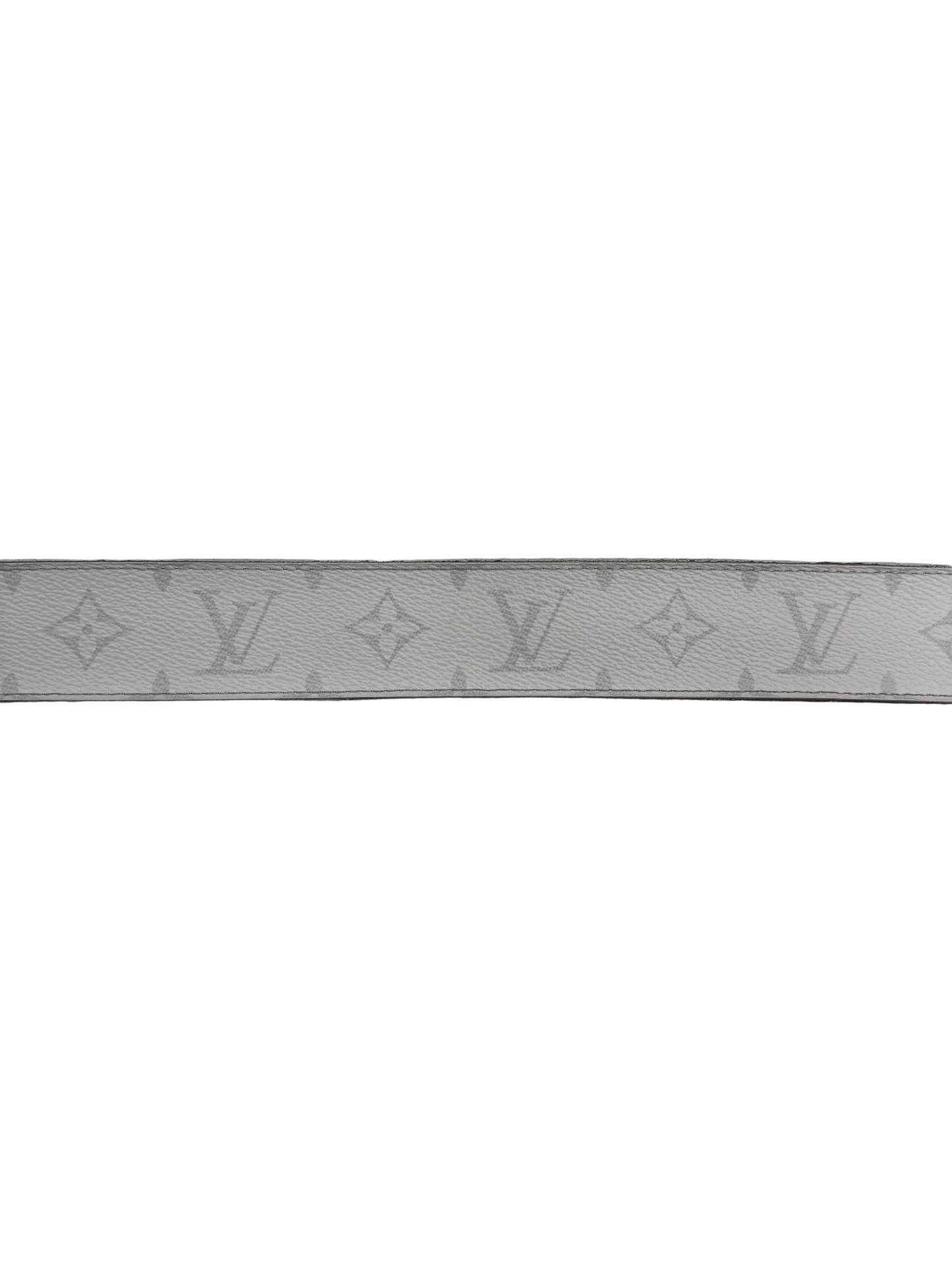 Louis Vuitton LV Initiales Reversible Belt Monogram Eclipse Taiga 95/38 White (Pre-Owned)