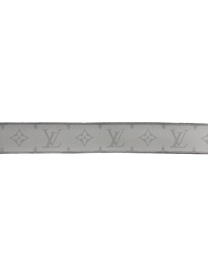 Louis Vuitton LV Initiales Reversible Belt Monogram Eclipse Taiga 95/38 White (Pre-Owned)