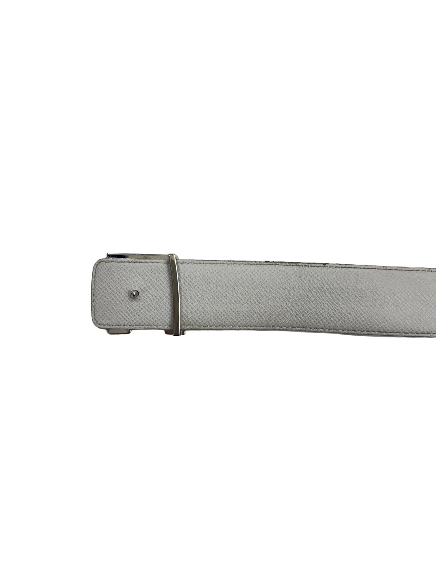 Louis Vuitton LV Initiales Reversible Belt Monogram Eclipse Taiga 95/38 White (Pre-Owned)