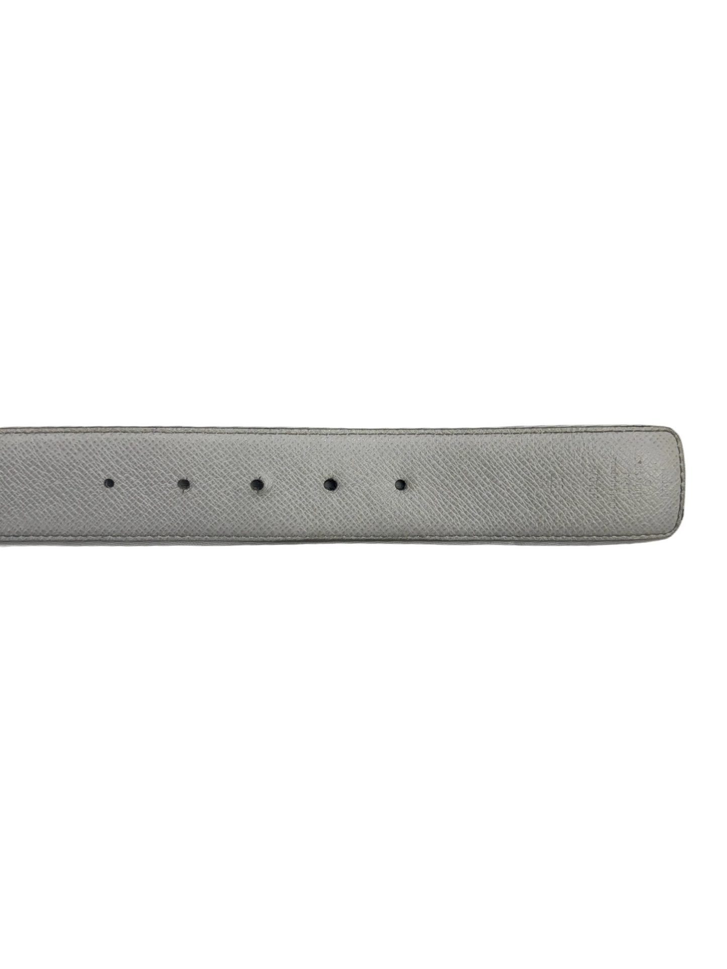 Louis Vuitton LV Initiales Reversible Belt Monogram Eclipse Taiga 95/38 White (Pre-Owned)