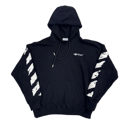 Off-White Logo Printed Drawstring Hoodie (Pre-Owned)