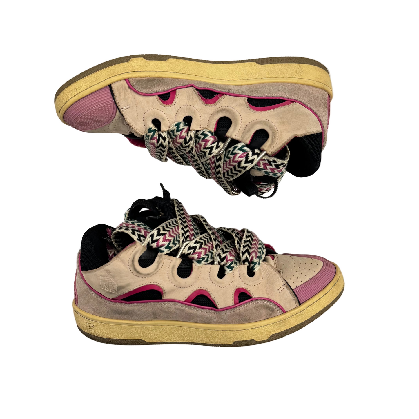 Lanvin Curb Sneakers 'Pink Black' (Pre-Owned)