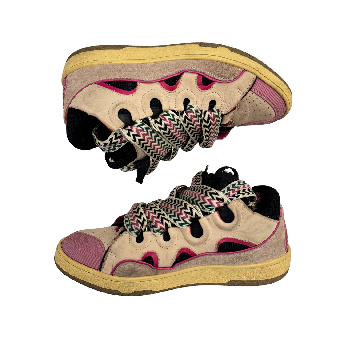 Lanvin Curb Sneakers 'Pink Black' (Pre-Owned)