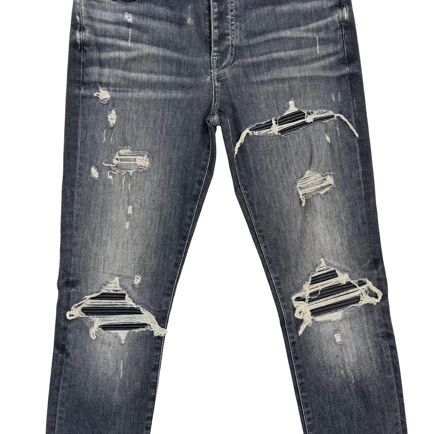 Amiri MX1 Leather Jean 'Grey' (Pre-Owned)