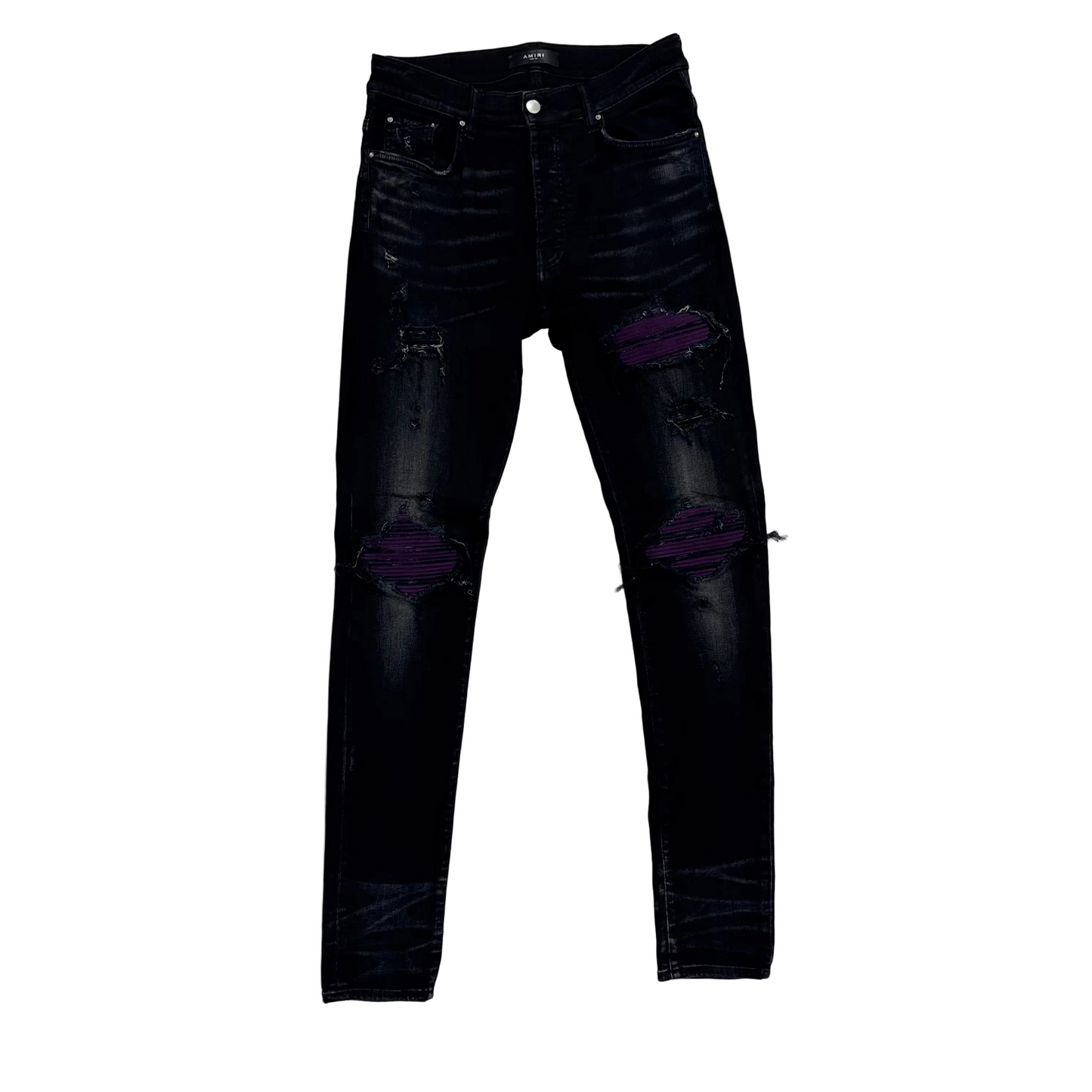 Amiri MX1 'Black' Purple Patch Jeans (Pre-Owned)