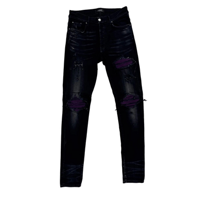 Amiri MX1 'Black' Purple Patch Jeans (Pre-Owned)
