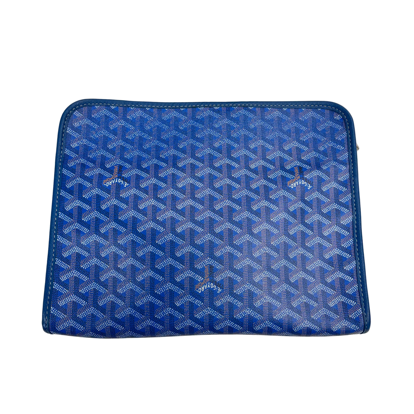 Goyard Jouvence Toiletry Pouch Coated Canvas GM Blue (Pre-Owned)