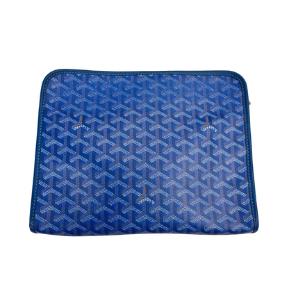 Goyard Jouvence Toiletry Pouch Coated Canvas GM Blue (Pre-Owned)