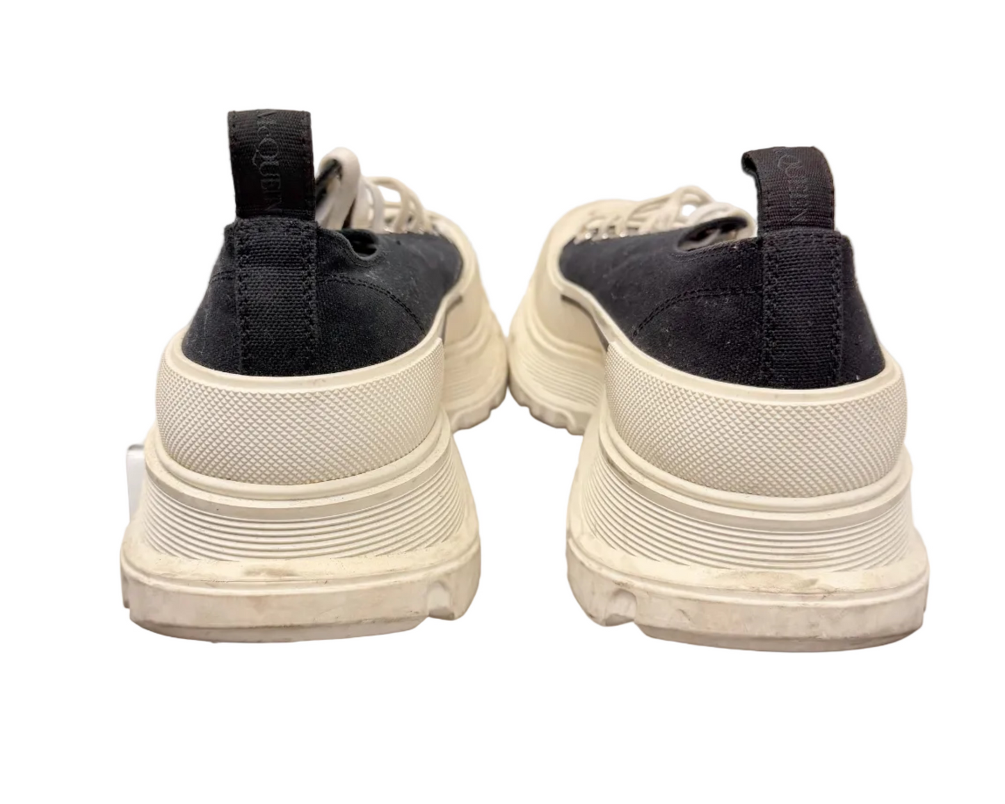 Alexander McQueen Wmns Tread Slick Lace Up 'Black White' (Pre-owned)