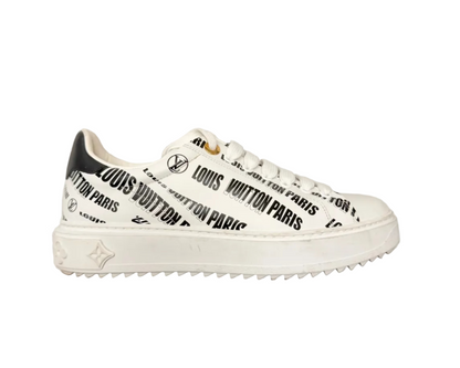 Louis Vuitton Squad Low Allover Print Graphic Signature Leather Black White (Women's) (Pre-owned)