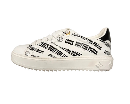 Louis Vuitton Squad Low Allover Print Graphic Signature Leather Black White (Women's) (Pre-owned)