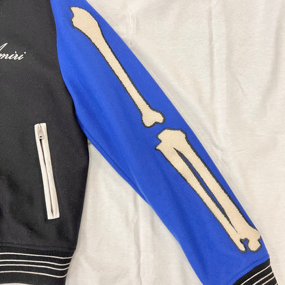 Amiri Bones Varsity Jacket 'Black/Blue' (Pre-Owned)