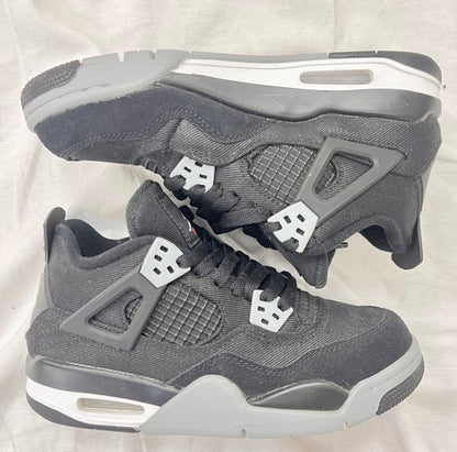 Jordan 4 Retro Black Canvas (GS) (Pre-Owned)