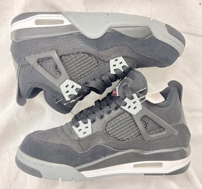 Jordan 4 Retro Black Canvas (GS) (Pre-Owned)
