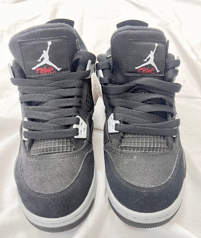 Jordan 4 Retro Black Canvas (GS) (Pre-Owned)