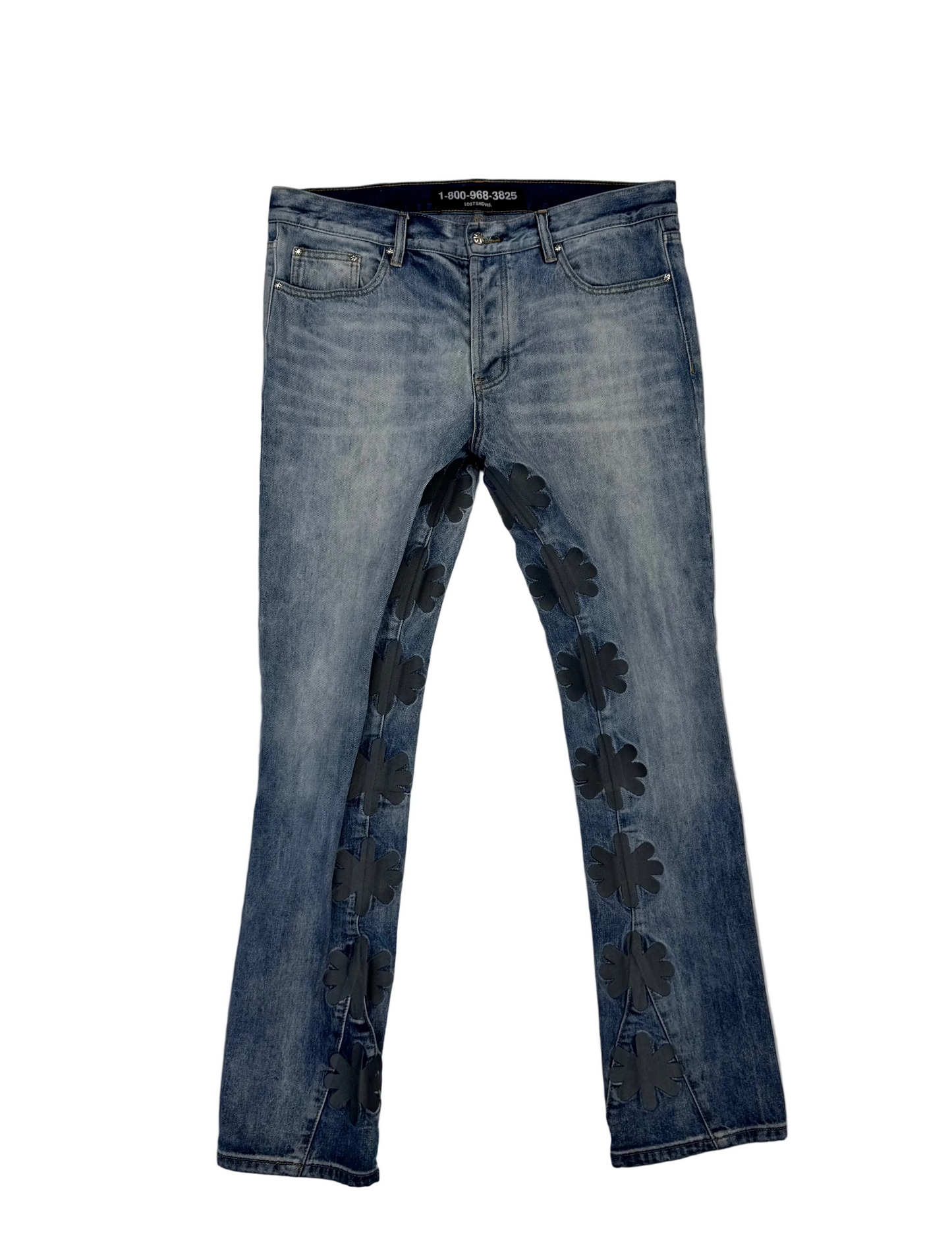 LostShdws Sun Logo Denim Pants 'Light Wash/Black' (Pre-Owned)