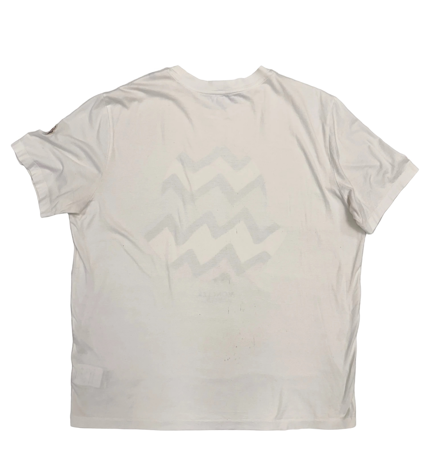 Moncler Zig Zag Logo Tee 'White' (Pre-Owned)