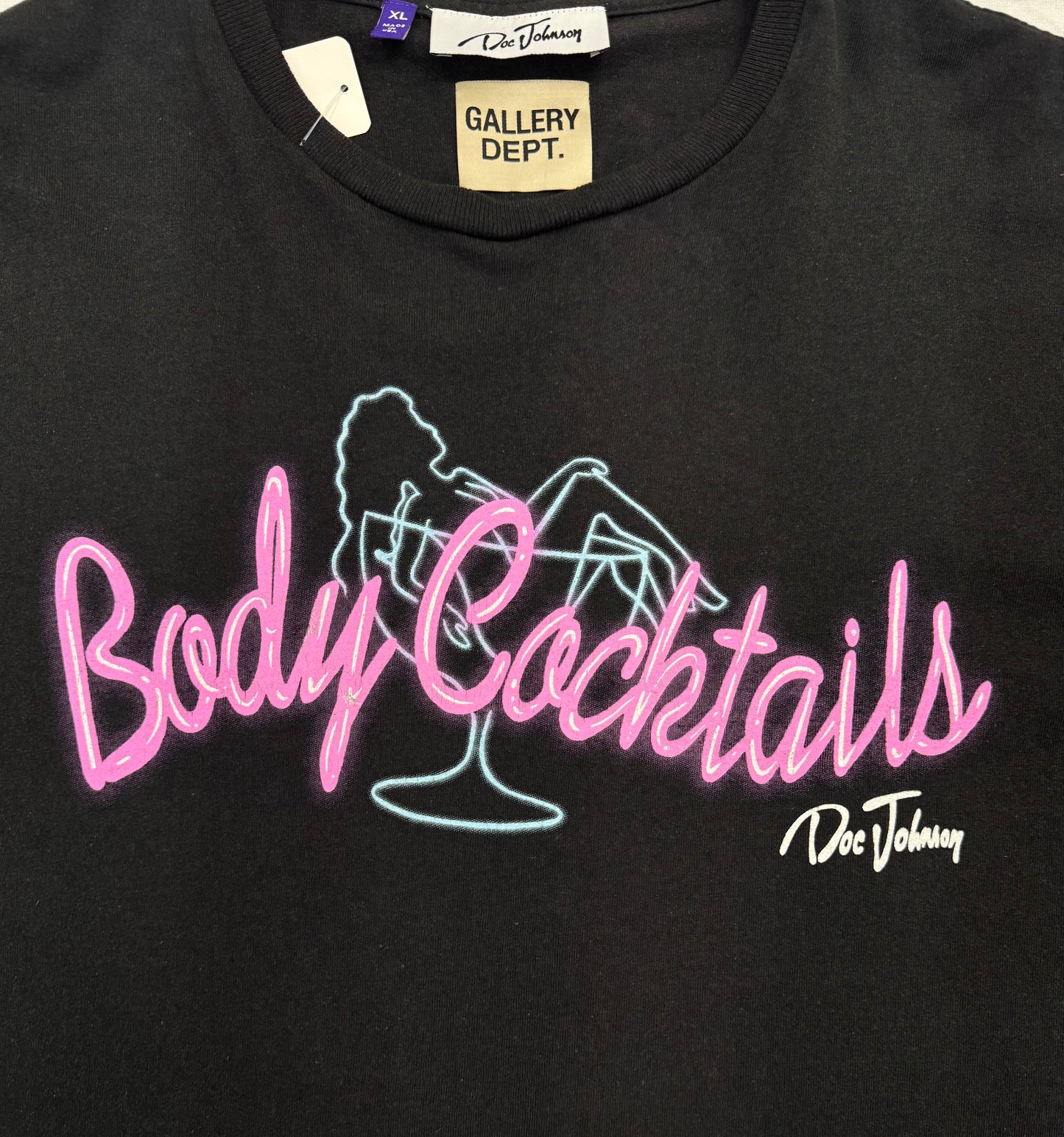 Gallery Dept. X Doc Johnson Body Cocktails T-Shirt 'Black' (Pre-Owned)