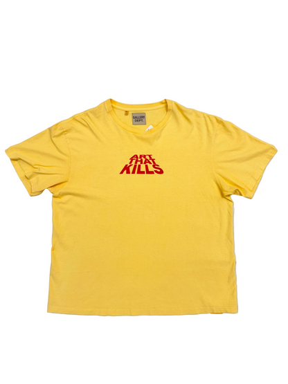 Gallery Dept. Art That Kills Stack Logo T-Shirt 'Yellow' (Pre-Owned)