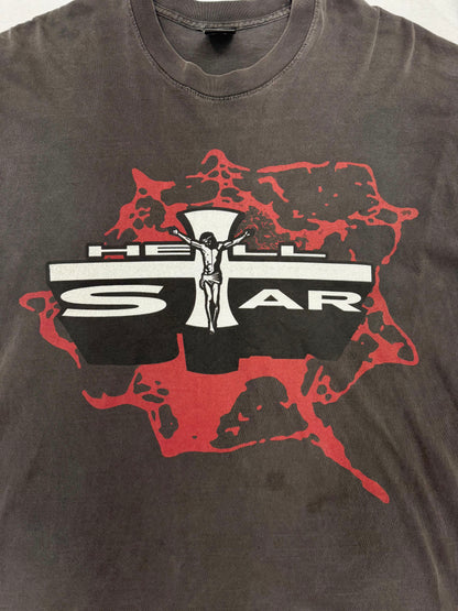 Hellstar Studios Jesus Emblem T-shirt 'Grey' (Pre-Owned)