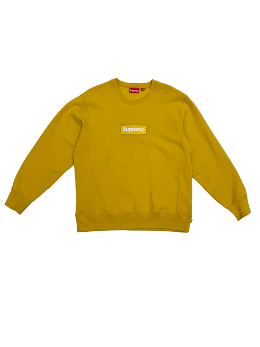 Supreme Box Logo Crewneck 'Mustard' (Pre-Owned)