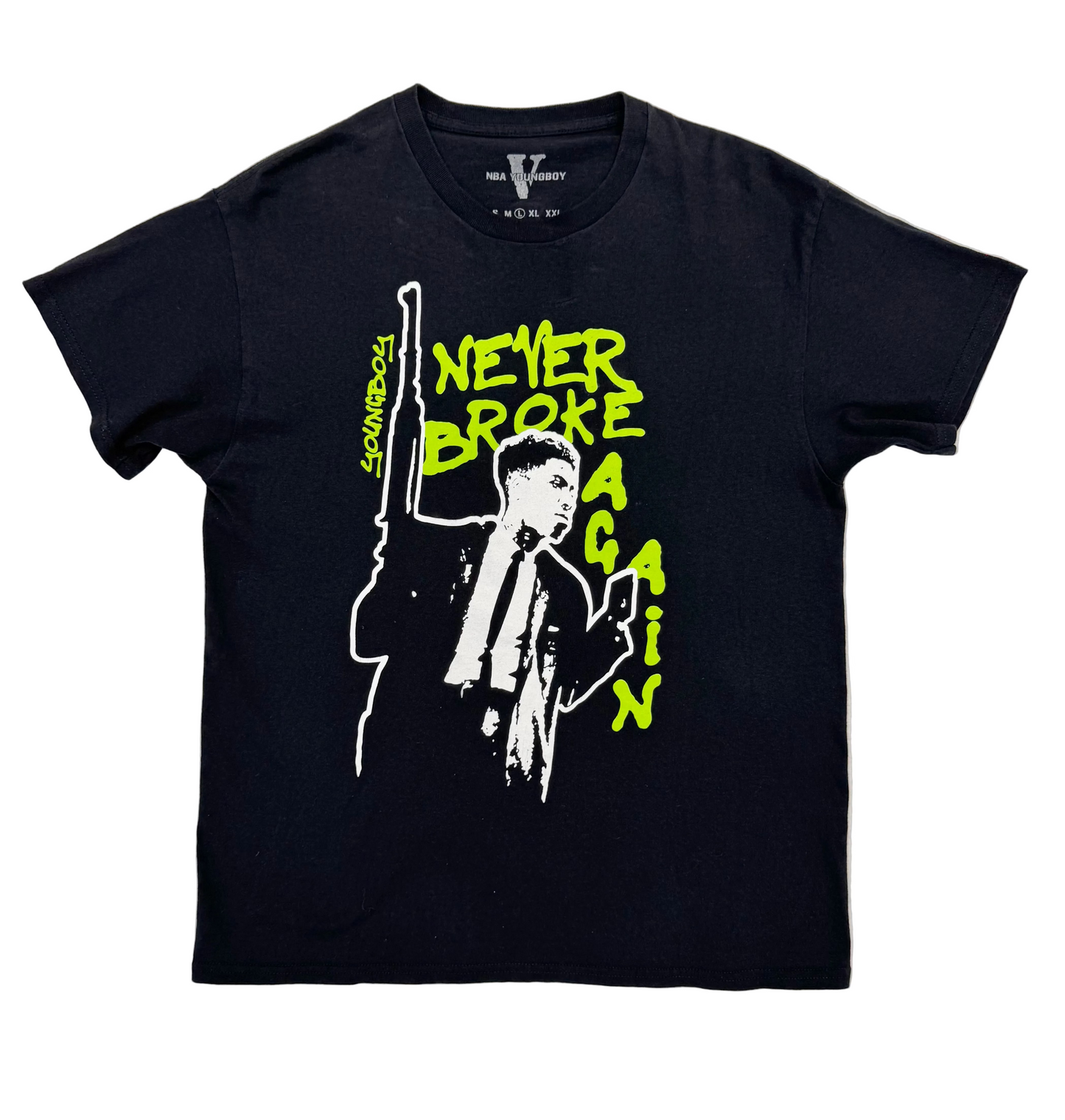 Vlone x NBA YoungBoy T-Shirt 'Black/Green' (Pre-owned)