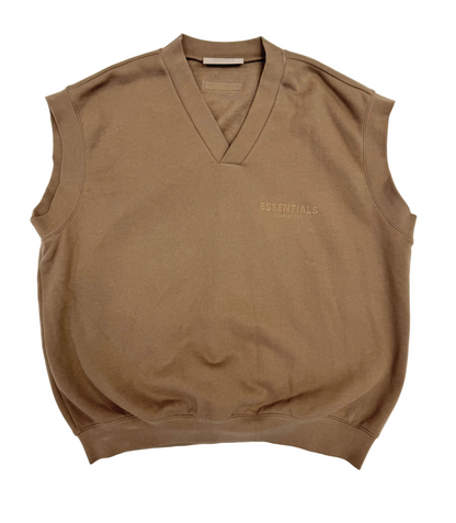 Fear of God Essentials fleece vest 'brown' (Pre-Owned)