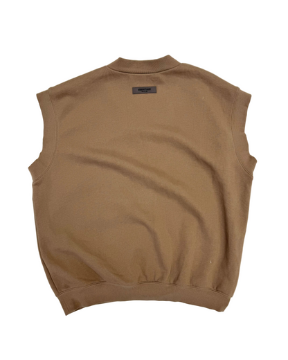 Fear of God Essentials fleece vest 'brown' (Pre-Owned)
