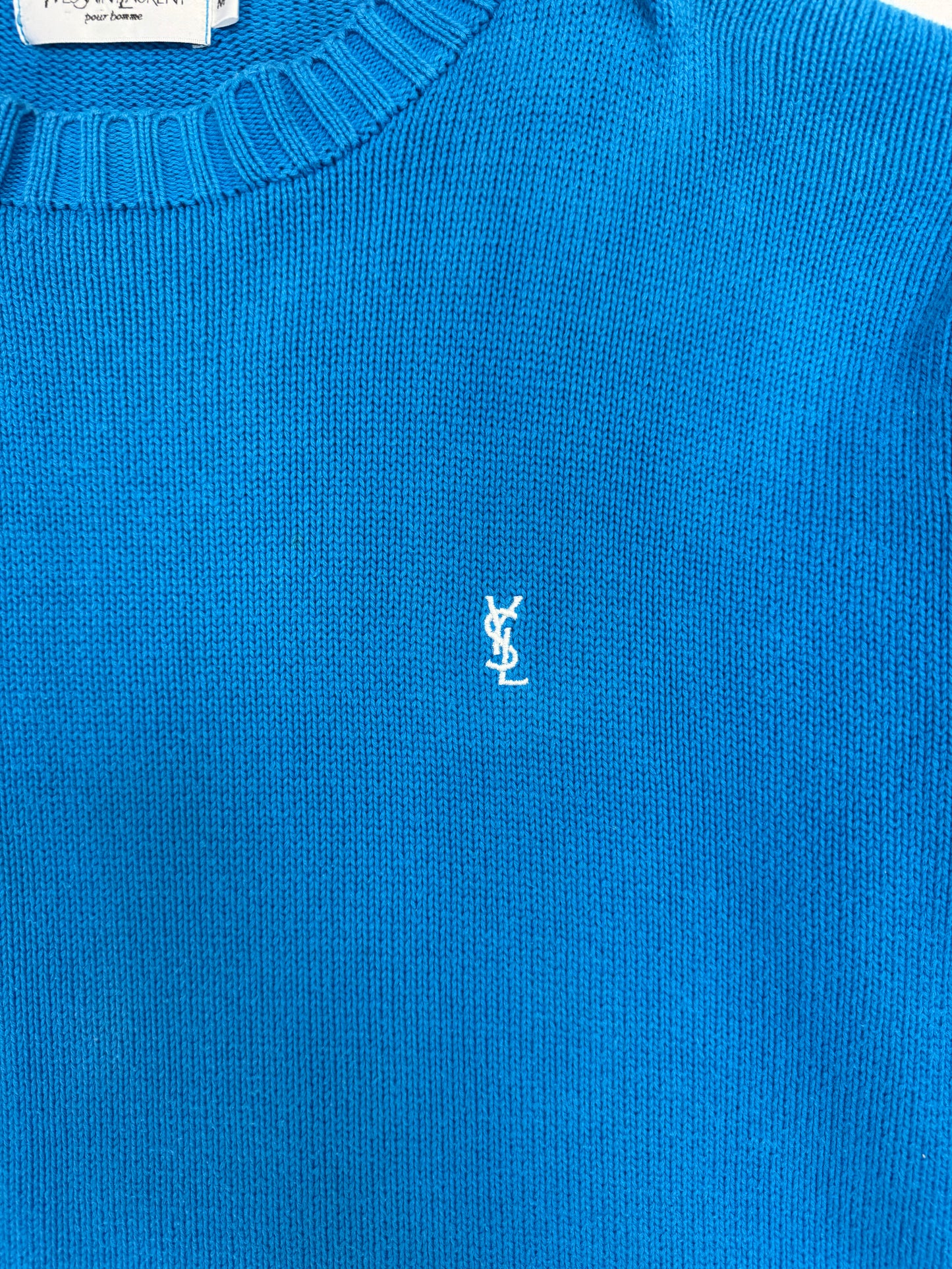 Yves Saint Laurent Sweater 'Blue' (Pre-Owned)