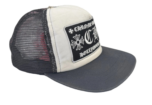 Chrome Hearts CH Hollywood Trucker Hat 'Black/White' (Pre-Owned)