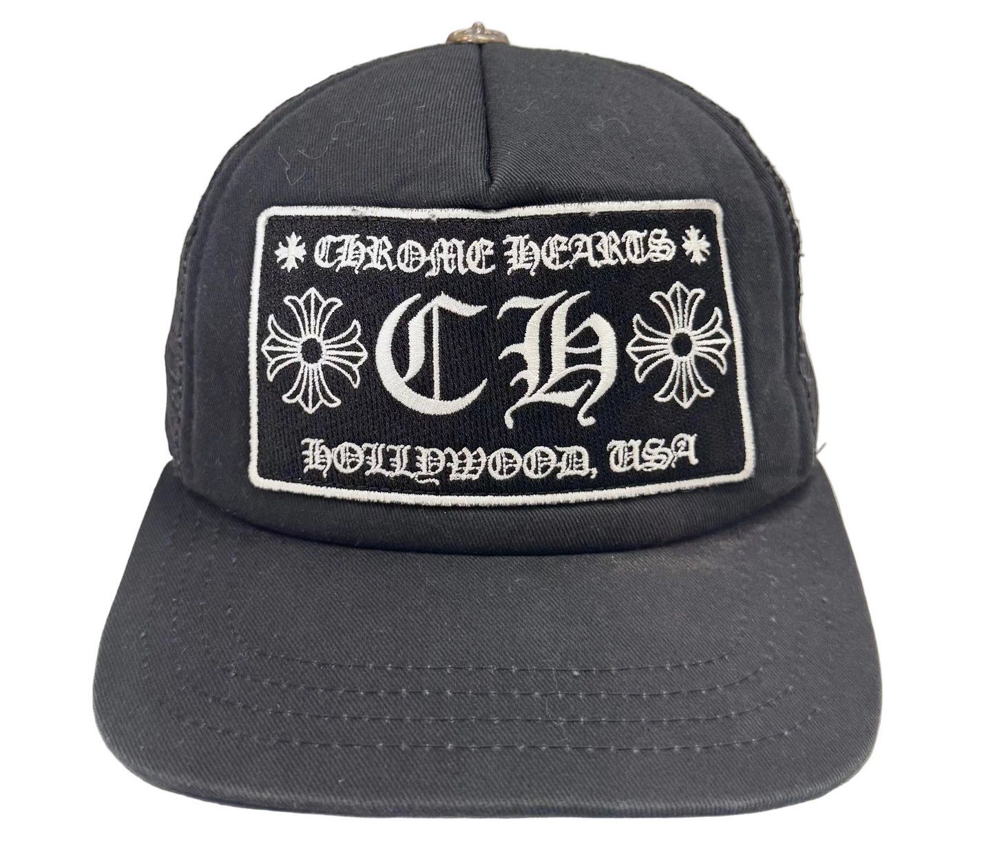 Chrome Hearts CH Hollywood Trucker Cap 'Black' (Pre-Owned)