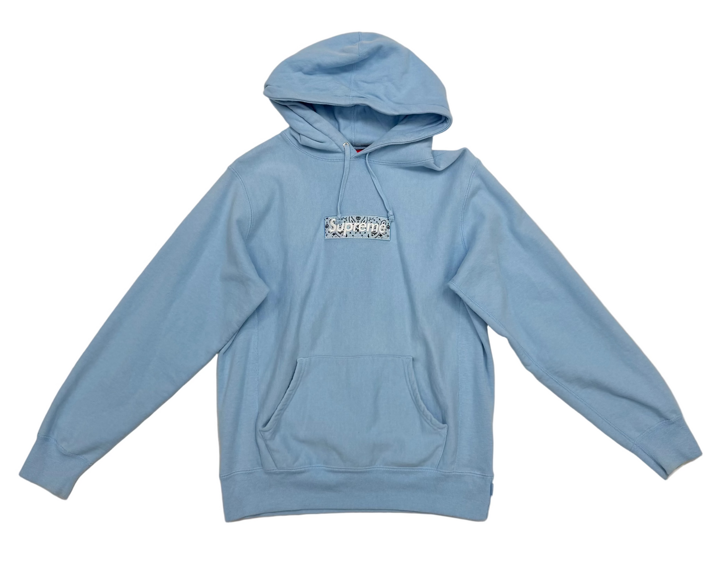 Supreme Bandana Box Logo Hooded Sweatshirt 'Light Blue'