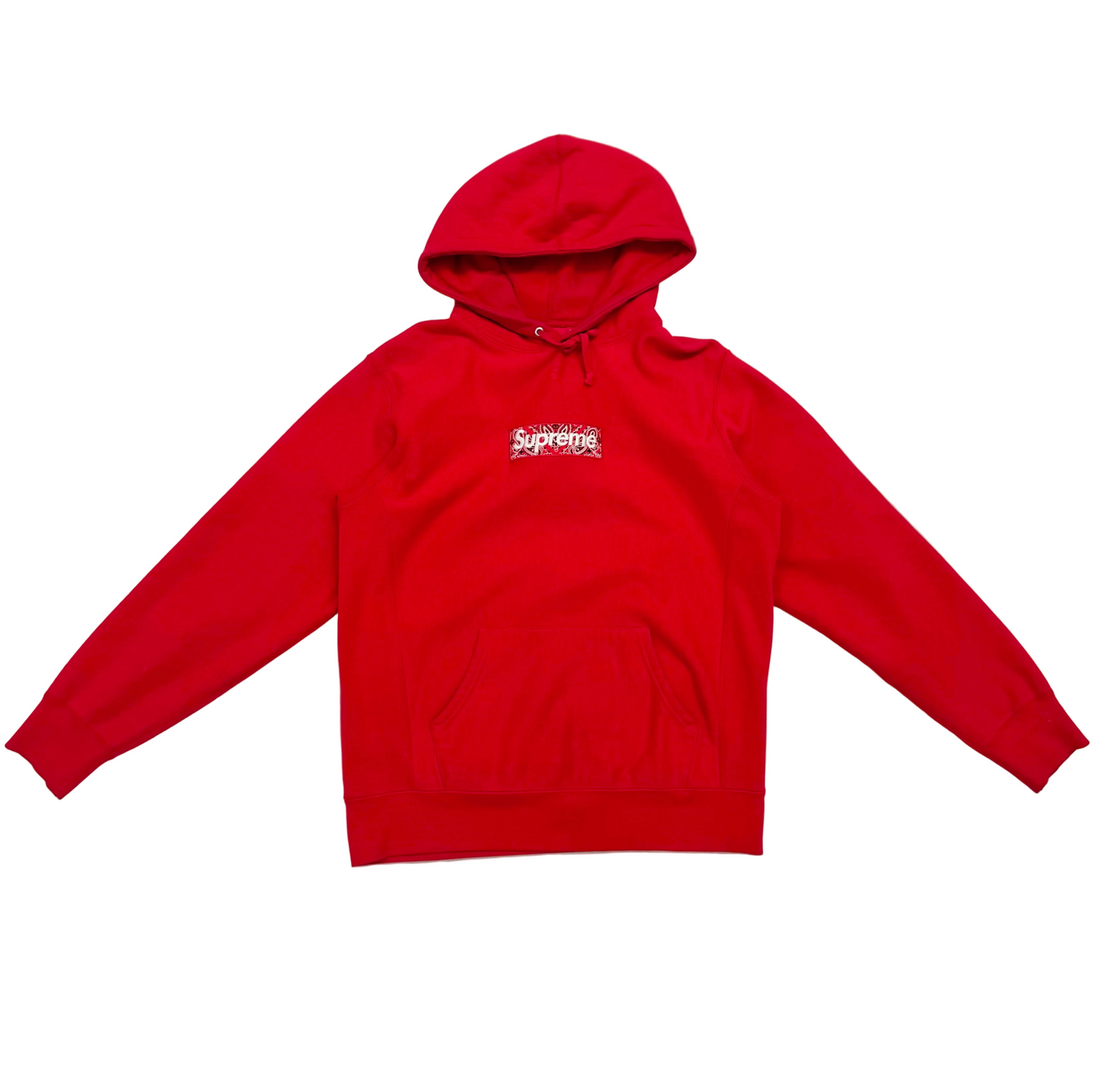 Supreme Bandana Box Logo Hooded Sweatshirt 'Red' (Pre-Owned