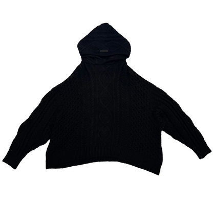 Fear Of God Essentials Cable Knit Hoodie 'Jet Black' (Pre-Owned)