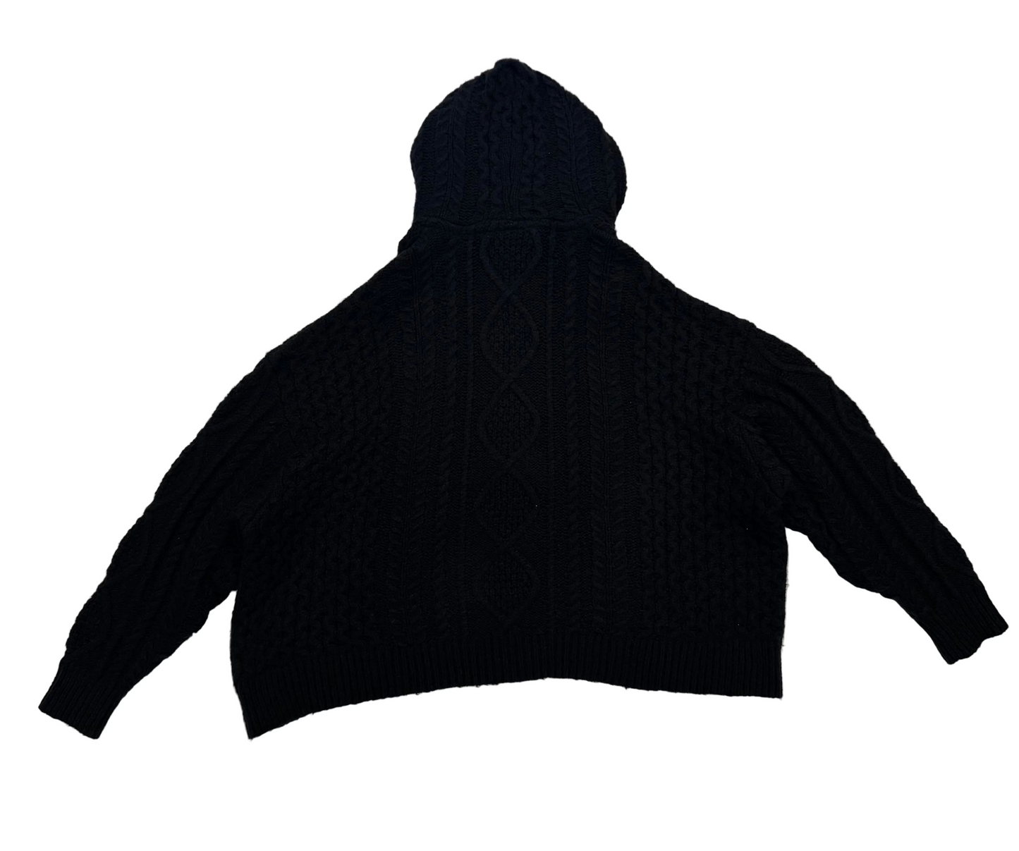Fear Of God Essentials Cable Knit Hoodie 'Jet Black' (Pre-Owned)
