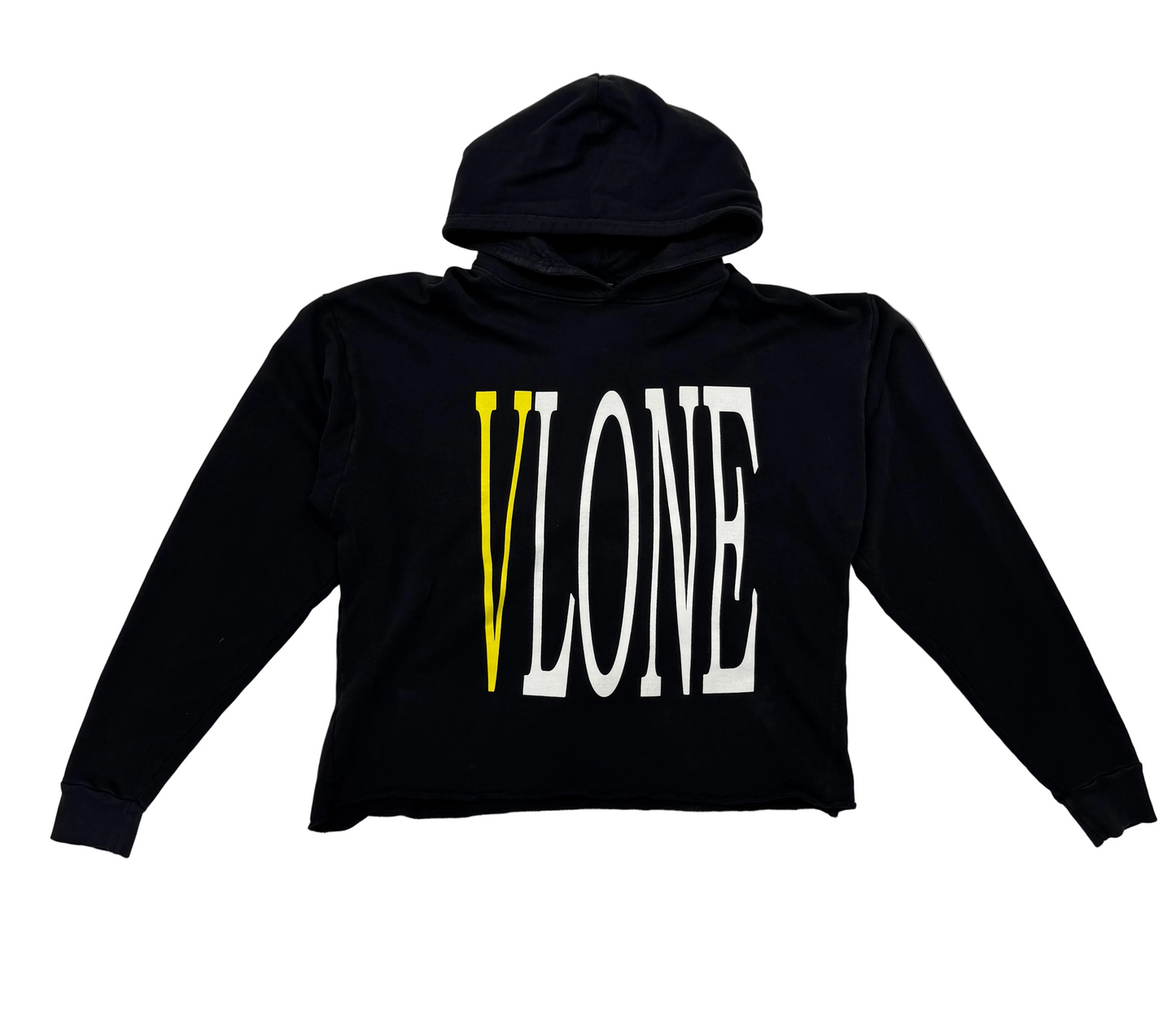 Vlone Staple Hoodie 'Black/Yellow' (Pre-Owned)