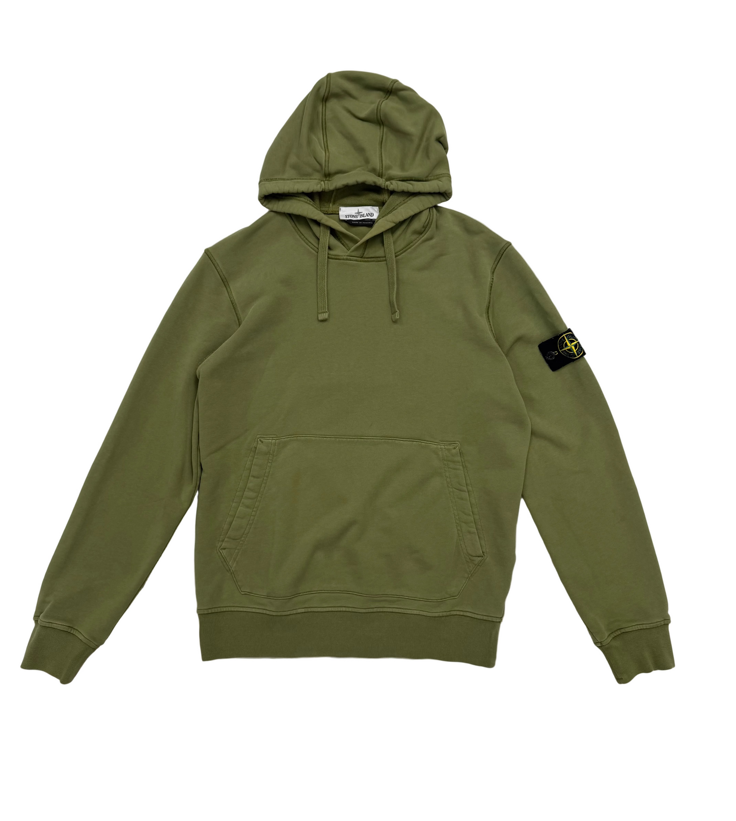 Stone Island Logo Patch Full Over Hoodie 'Olive Green' (Pre-Owned)