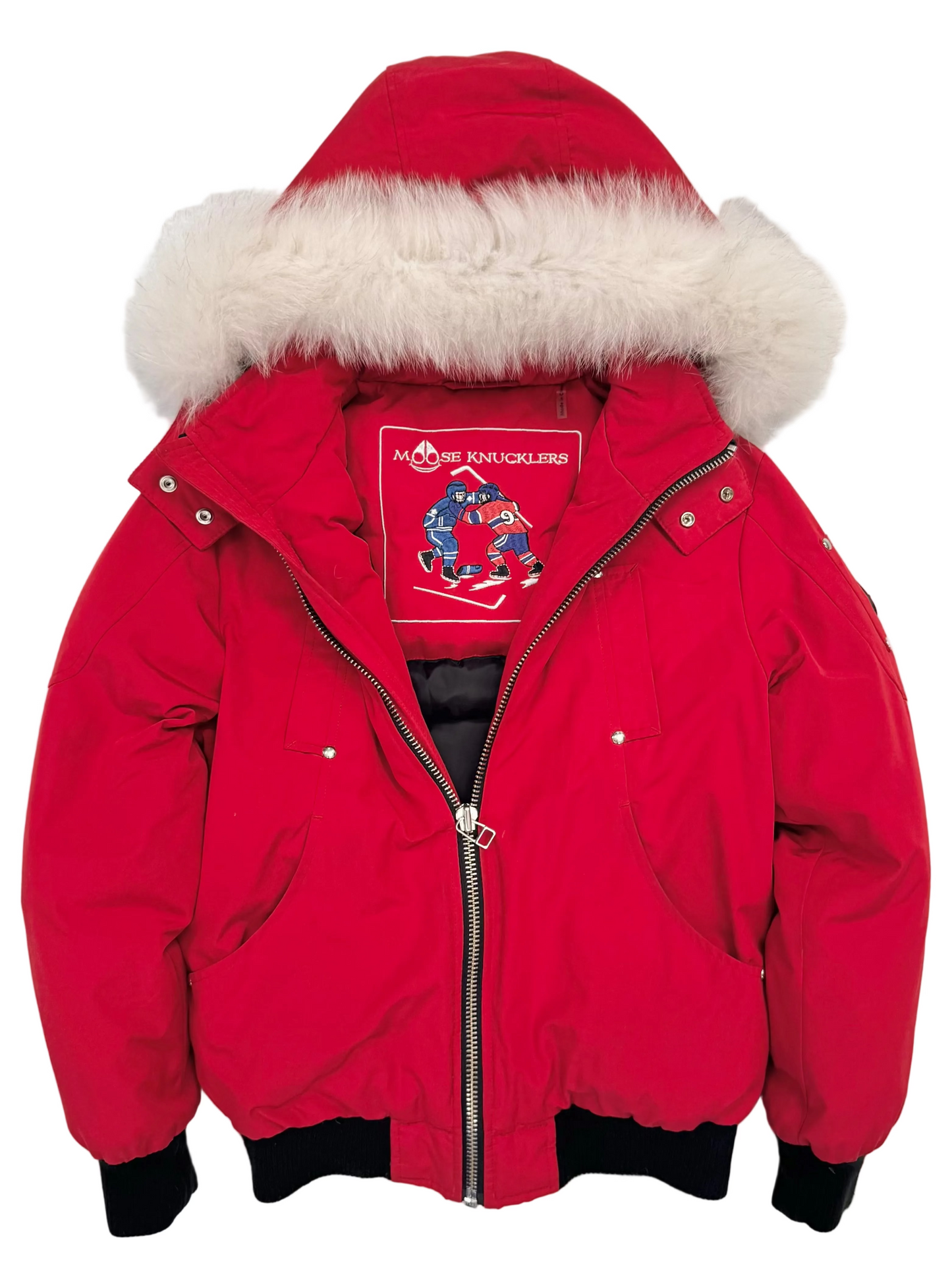 Moose Knuckles Kids Balistic Bomber Zip-Up Fur Jacket (Pre-Owned)