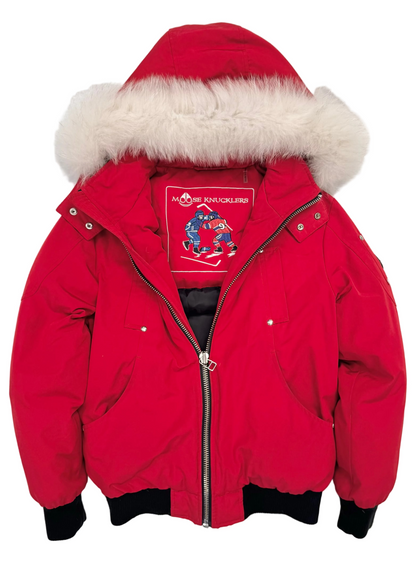 Moose Knuckles Kids Balistic Bomber Zip-Up Fur Jacket (Pre-Owned)
