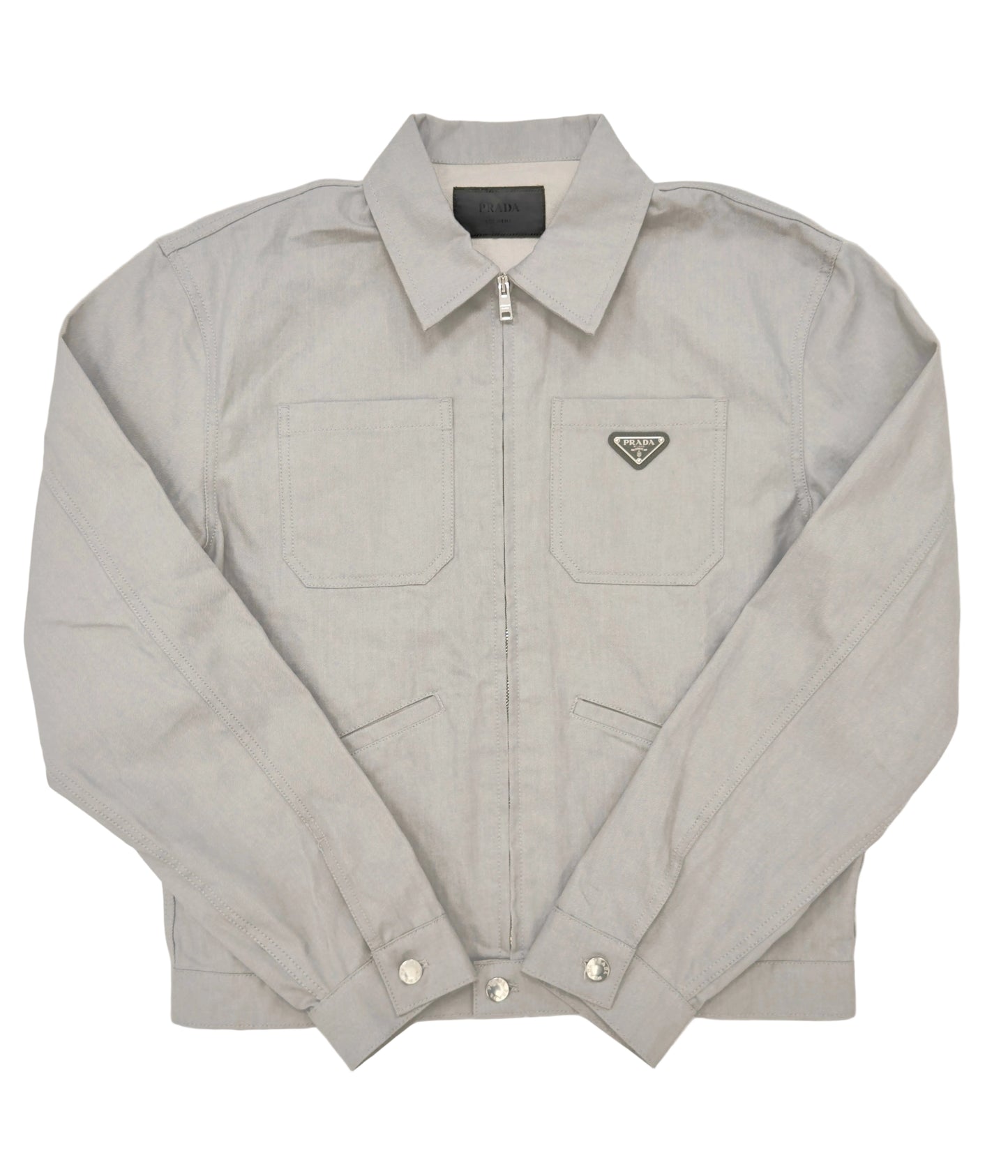 Prada Cotton Denim Bomber Jacket (Pre-Owned)