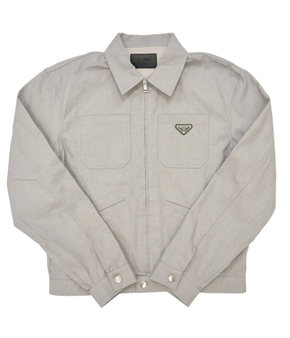 Prada Cotton Denim Bomber Jacket (Pre-Owned)
